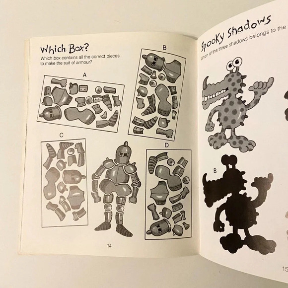 Vintage 1989 Monster Madness A Picture Puzzle Book  Hippo Books Scholastic - Picture 11 of 12